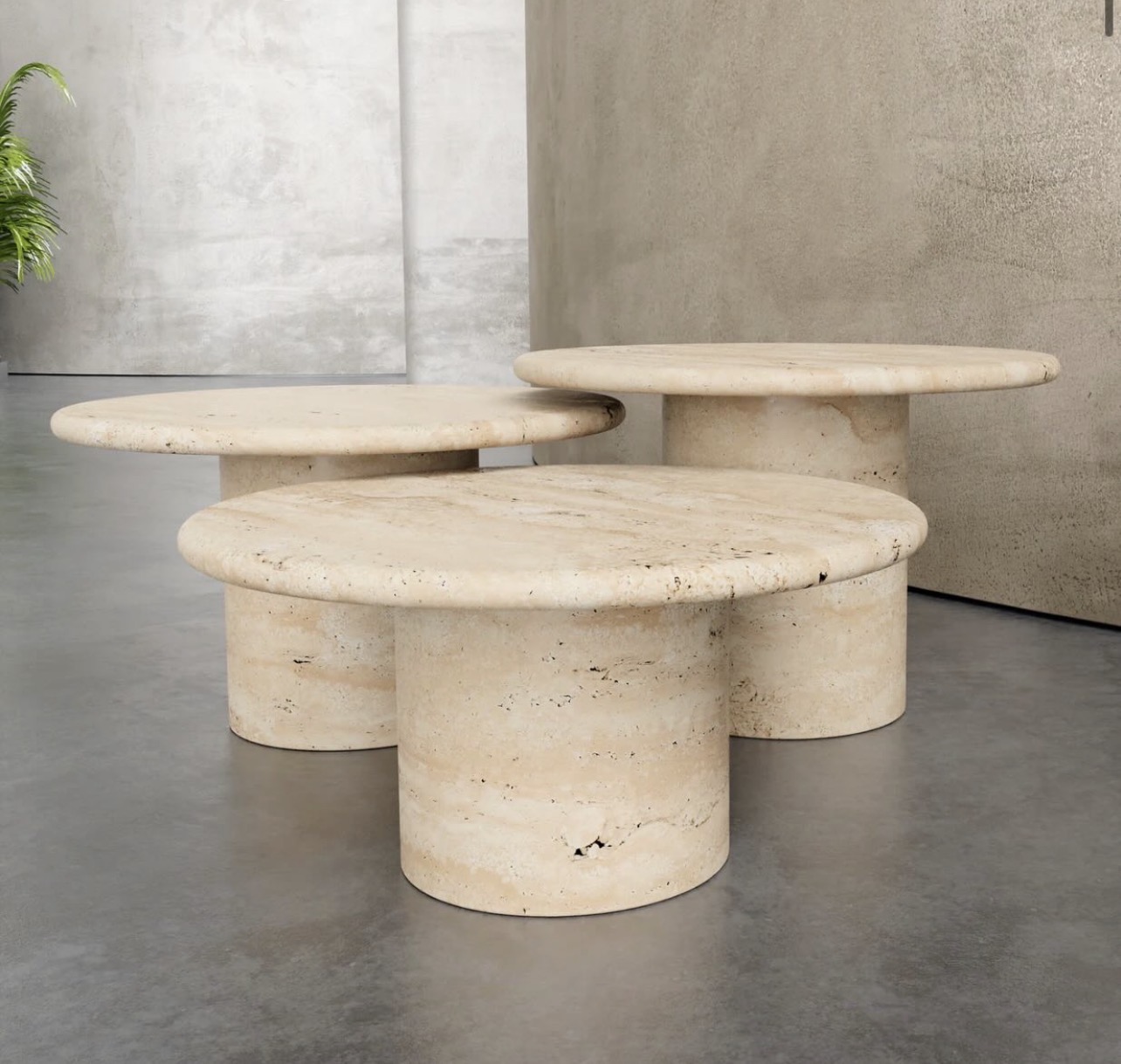 Travertin salontafel Terra — set